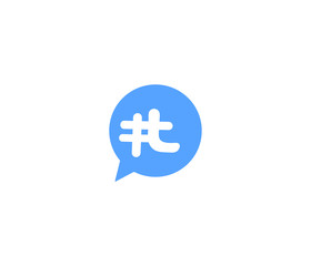Obraz premium Social hashtag icon