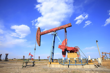 Fototapeta premium Oil pipeline in oil field