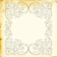 Vector baroque of vintage elements for design. 