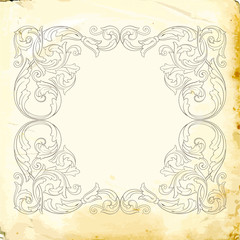 Vector baroque of vintage elements for design. 