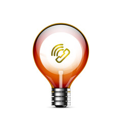 Phone button, call support idea, vector illustration