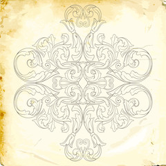 Vector baroque of vintage elements for design. 