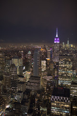 Manhattan, vista dall'alto, di notte