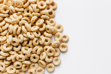 Pile of crispy cracknels , food background