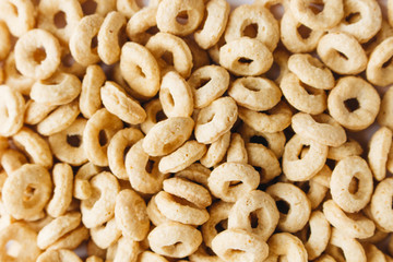 Pile of crispy cracknels , food background