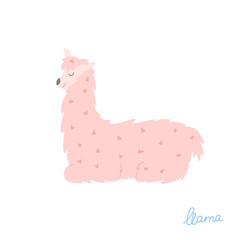 Vector illustration of  llama