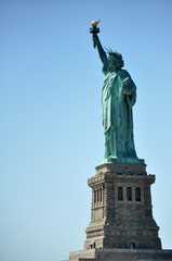 Fototapeta na wymiar Great Statue of Liberty on her Base