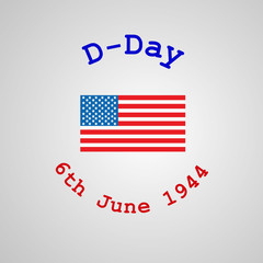 Illustration of U.S.A D-Day background