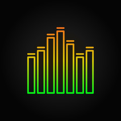 Equalizer outline concept music vector icon or logo
