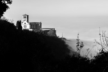 Fototapeta premium Beautiful view of St.Francis church in Assisi (Umbria, Italy), o