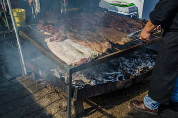 Peruvian food: roasted pork