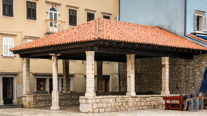 Old market place in the center of Cres