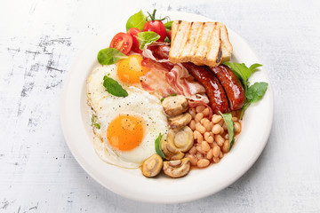 Traditional full english breakfast