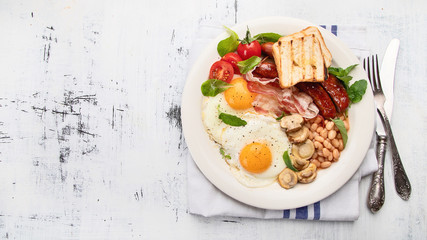Traditional full english breakfast