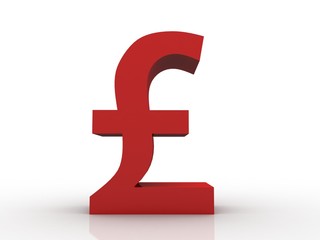 3d illustration Pound Currency Symbol