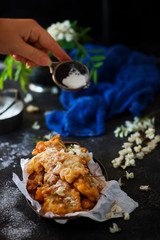 Acacia flower fritters.style rustic