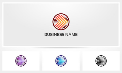 Arrow Lines Circle Logo