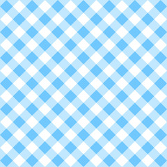 Blue gingham pattern.