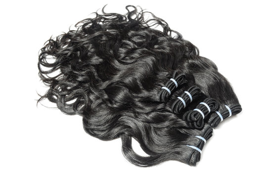 Natural Wavy Black Human Hair Weaves Extensions Bundels