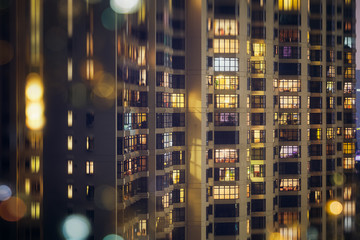 Abstract Hong Kong housing apartment block
