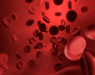 blood cells 3D rendering