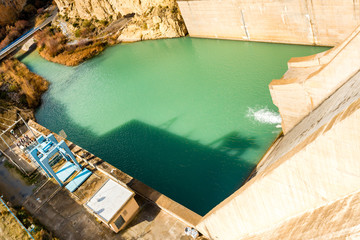 View of the Dam water exit of the 