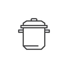 Saucepan outline icon. linear style sign for mobile concept and web design. Cooking pot simple line vector icon. Symbol, logo illustration. Pixel perfect vector graphics