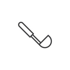 Fototapeta premium Kitchen ladle outline icon. linear style sign for mobile concept and web design. Soup ladle simple line vector icon. Symbol, logo illustration. Pixel perfect vector graphics