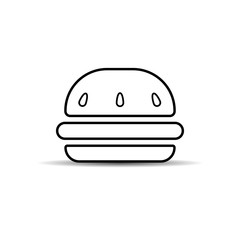 Burger icon. fast food icon. vector illustration