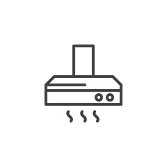 Exhaust hood outline icon. linear style sign for mobile concept and web design. Kitchen ventilation simple line vector icon. Symbol, logo illustration. Pixel perfect vector graphics