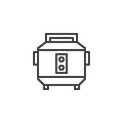 Rice cooker outline icon. linear style sign for mobile concept and web design. Electric pan simple line vector icon. Symbol, logo illustration. Pixel perfect vector graphics