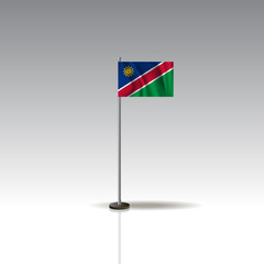 Flag Illustration of the country of NAMIBIA. National NAMIBIA flag isolated on gray background. NAMIBIA Flag Flat Web Mobile Icon. Vector. EPS10