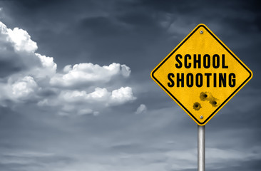 School Shooting - road sign