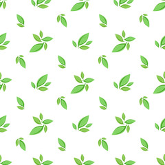 Green leaves pattern.