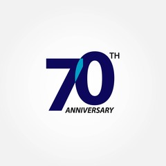 Obraz premium 70 Year Anniversary Vector Template Design Illustration