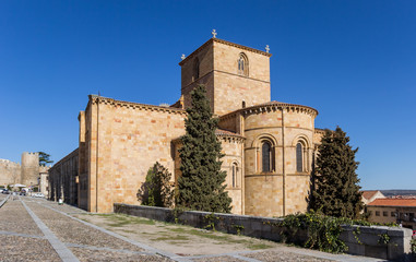 Fototapeta na wymiar Basilica de San Vicente in the historic center of Avila, Spain