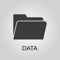 Data icon. Data symbol. Flat design. Stock - Vector illustration