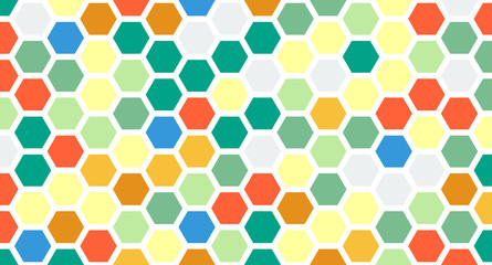 Abstract colorful hexagons pattern and texture background for design.vector illustration eps 10