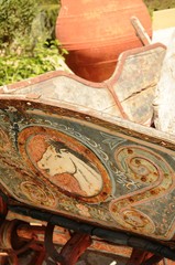 Vieille charrette grecque à cheval abandonnée (Kos-Grèce)