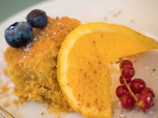 sweet cake carrots and almond healthy and home made organic ingredients