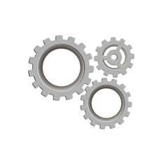 Gears on a white background. Vector icon