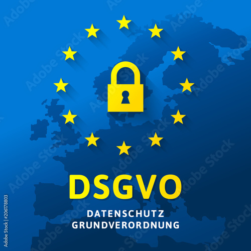 Dsgvo Datenschutz Grundverordnung Konzept Mit Europa Landkarte Und Eu Flagge Stock Image And Royalty Free Vector Files On Fotolia Com Pic