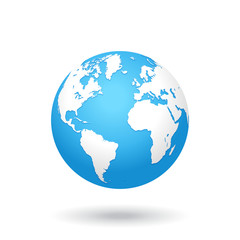 Obraz premium Vector colored world map Globe