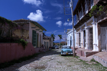 Old car on Cuban street