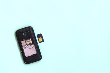 mobile phone and sim card
