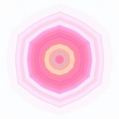 Isolated geometric symbol. Pink pastel watercolor fractal art. Oil painting style. Background template for design products decoration. Creative print for canvas, textile or fabric.