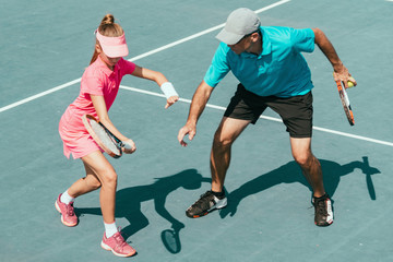 Naklejka premium Tennis training