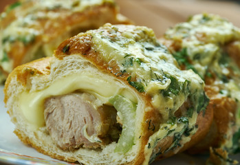 Milanesa Stuffed Garlic Bread