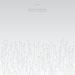 Abstract technology circuit board on white background.