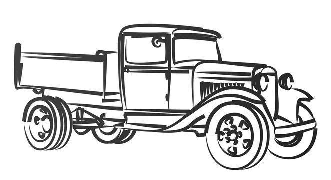 Sketch of old truck.